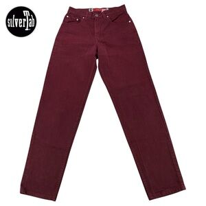 VTG 1997 Levi’s SilverTab Women Juniors 5 M Loose Jeans USA Made Burgundy